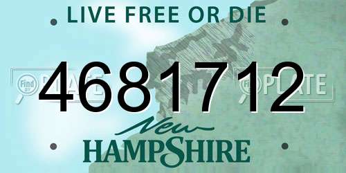 4681712 New Hampshire License Plate