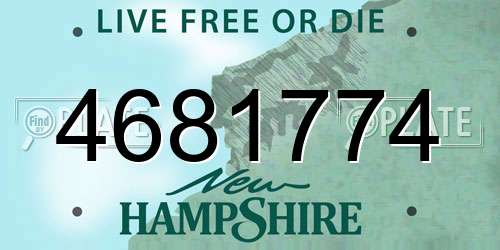 4681774 New Hampshire License Plate