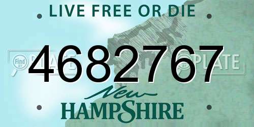 4682767 New Hampshire License Plate