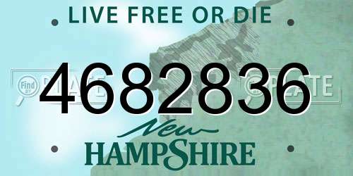 4682836 New Hampshire License Plate