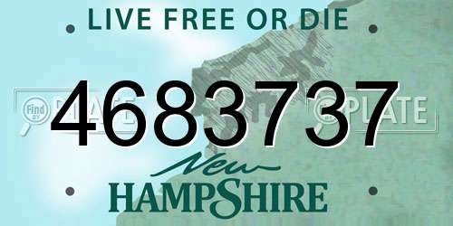4683737 New Hampshire License Plate