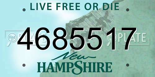 4685517 New Hampshire License Plate
