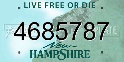 4685787 New Hampshire License Plate