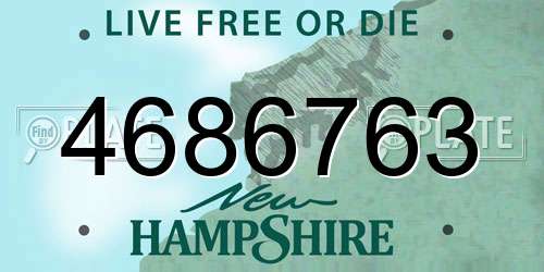 4686763 New Hampshire License Plate