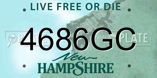 4686GC New Hampshire License Plate