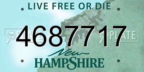 4687717 New Hampshire License Plate