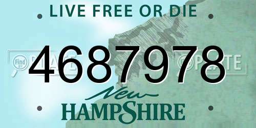 4687978 New Hampshire License Plate