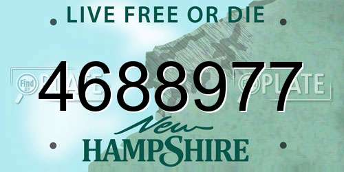 4688977 New Hampshire License Plate