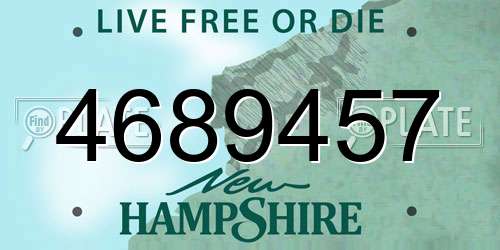 4689457 New Hampshire License Plate
