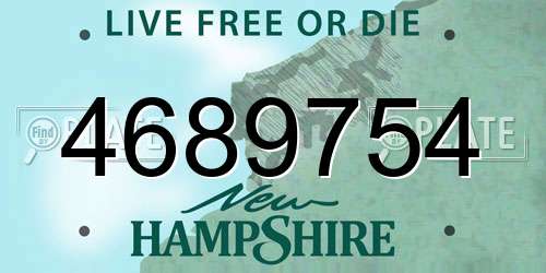 4689754 New Hampshire License Plate