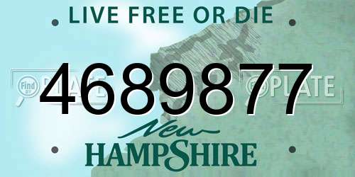 4689877 New Hampshire License Plate