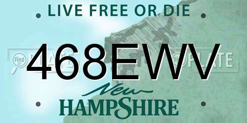 468EWV New Hampshire License Plate