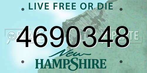4690348 New Hampshire License Plate