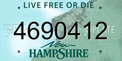 4690412 New Hampshire License Plate