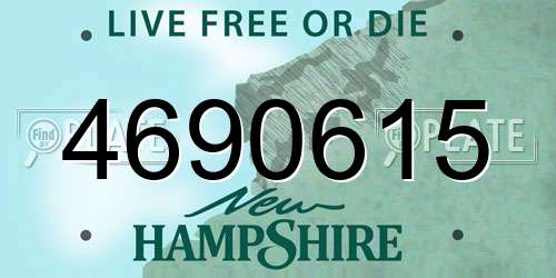 4690615 New Hampshire License Plate