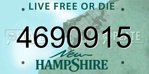 4690915 New Hampshire License Plate