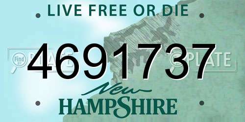 4691737 New Hampshire License Plate