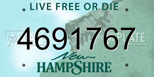 4691767 New Hampshire License Plate