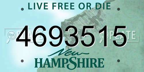 4693515 New Hampshire License Plate