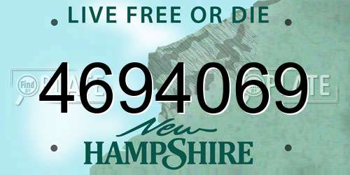 4694069 New Hampshire License Plate
