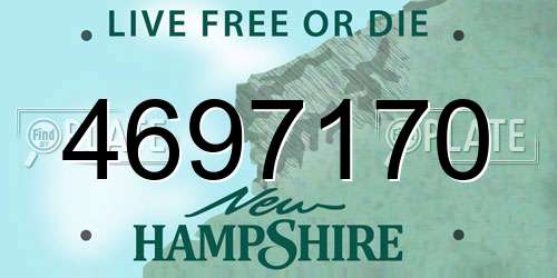 4697170 New Hampshire License Plate