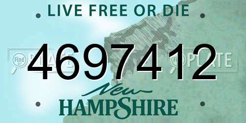 4697412 New Hampshire License Plate