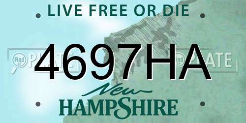 4697HA New Hampshire License Plate