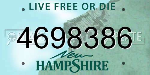 4698386 New Hampshire License Plate