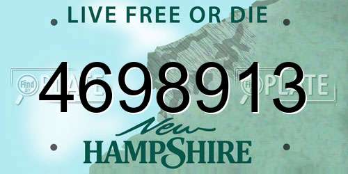 4698913 New Hampshire License Plate