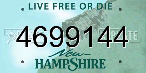 4699144 New Hampshire License Plate