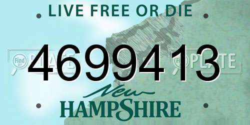 4699413 New Hampshire License Plate