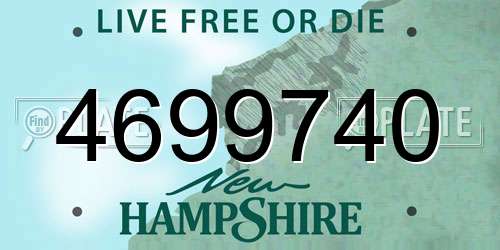4699740 New Hampshire License Plate