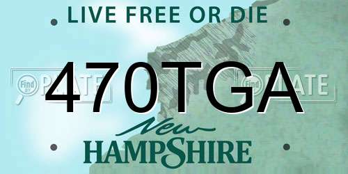 470TGA New Hampshire License Plate