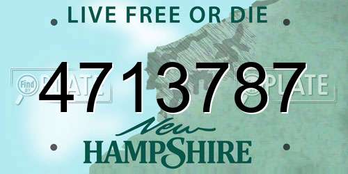 4713787 New Hampshire License Plate