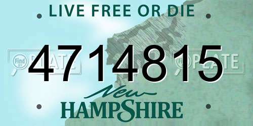 4714815 New Hampshire License Plate