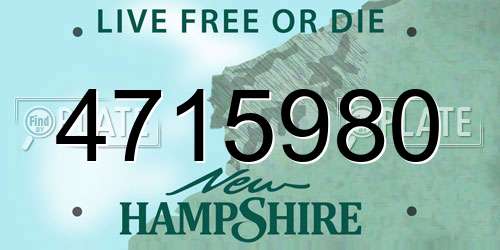 4715980 New Hampshire License Plate