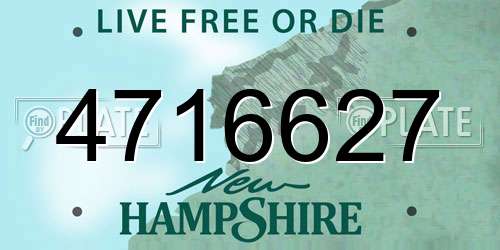 4716627 New Hampshire License Plate