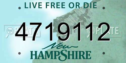 4719112 New Hampshire License Plate