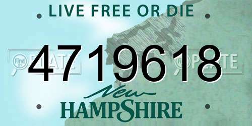 4719618 New Hampshire License Plate