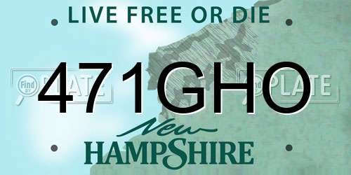 471GHO New Hampshire License Plate