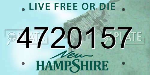 4720157 New Hampshire License Plate