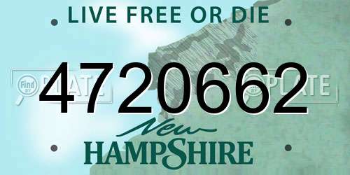 4720662 New Hampshire License Plate
