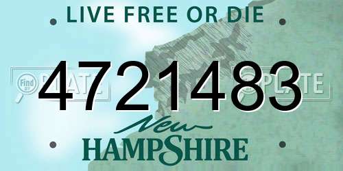 4721483 New Hampshire License Plate