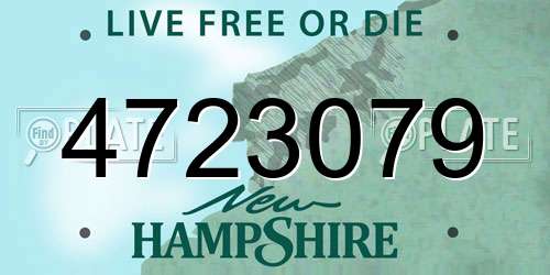 4723079 New Hampshire License Plate