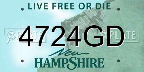 4724GD New Hampshire License Plate