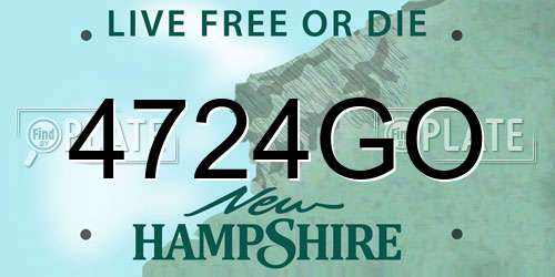 4724GO New Hampshire License Plate
