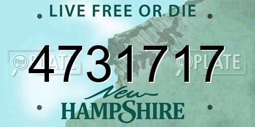 4731717 New Hampshire License Plate