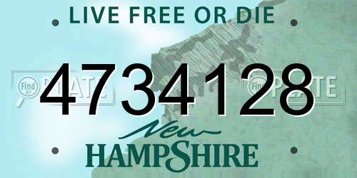 4734128 New Hampshire License Plate