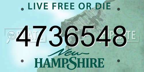 4736548 New Hampshire License Plate