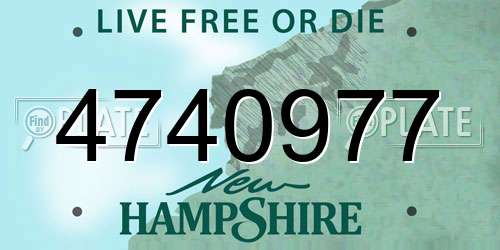 4740977 New Hampshire License Plate